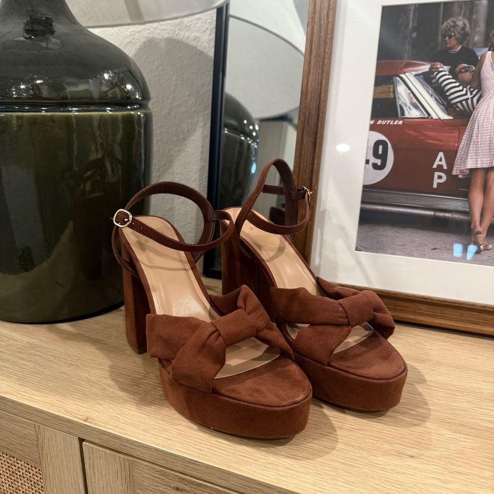 A New Day Brown Riah Platform Heel